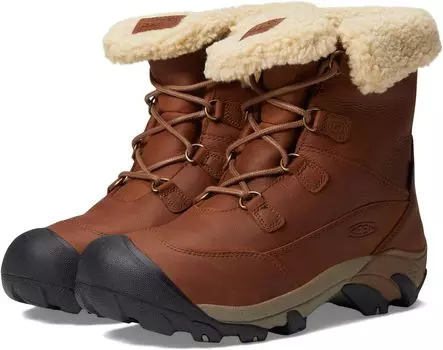 Зимние ботинки Betty Boot Short Waterproof KEEN, цвет Brown/Shitake