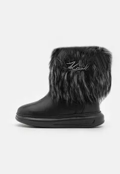 Зимние ботинки KAPRI KOSI SIGNIA KUFF ANKLE KARL LAGERFELD, черный/белый