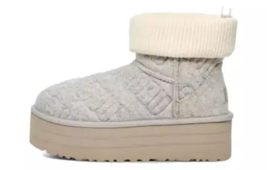 Зимние ботинки женские серые Ugg