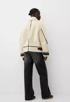 Зимняя куртка DOUBLE-FACED Bershka, белый