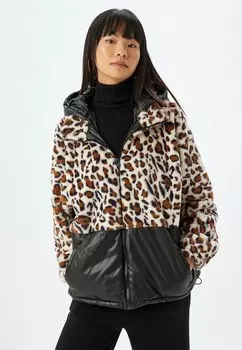 Зимняя куртка LEOPARD Koton, коричневый