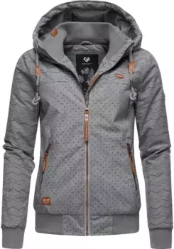 Зимняя куртка Ragwear "Nuggie Zig Zag Intl.", с капюшоном, стильная женская куртка для отдыха с рисунком, цвет Stein