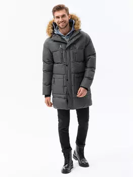 Зимняя куртка regular fit Ombre, серый
