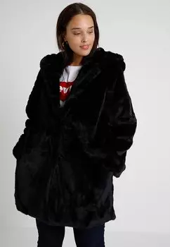 Зимняя куртка Urban Classics Curvy LADIES HOODED COAT, цвет Black