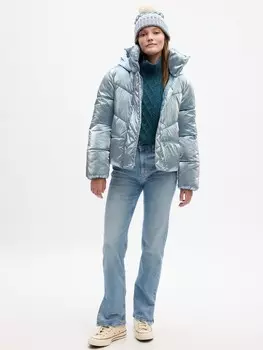 Зимняя стеганая куртка Gap, синий
