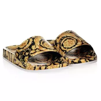 Золотые шлепанцы Barocco Versace, золото