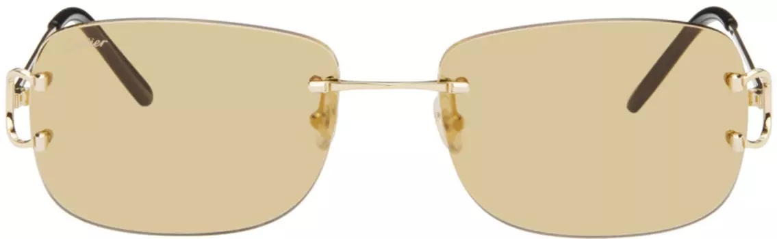 Золотые солнцезащитные очки CT0011RS Cartier