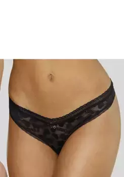 Золотые стринги Petite Fleur Petite Fleur Gold, черный