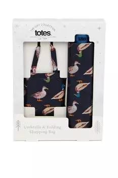 Зонт Supermini и сумка-шоппер в тон Totes, розовый