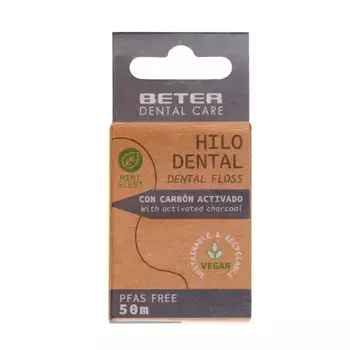 Зубная нить с активированным углем Dental Floss With Activated Charcoal Dental Care Beter, 1 UD
