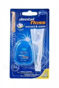 Зубная нить с ментолом, 50 м Mattes