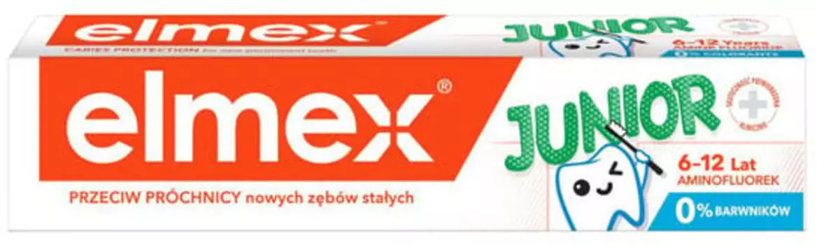 Зубная паста для детей 6-12 лет, 75 мл Elmex, Junior