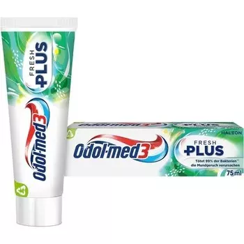 Зубная паста Одол-Мед3 Fresh Plus со вкусом мяты для длительного сохранения свежести 75мл Odol-Med 3