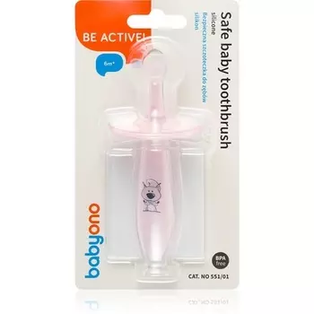 Зубная щетка BabyOno Save Baby Blue для детей от 6 месяцев и старше
