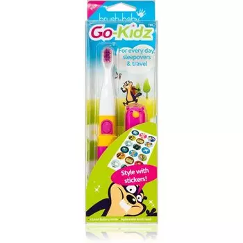 Зубная щетка Brush Baby Go-Kidz на батарейках от 3 лет Розовая/Голубая 1 шт. Cupio