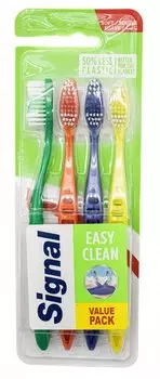 Зубная щетка Signal Easy Clean Medium, 4 шт.
