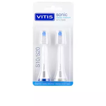 Зубная щетка Sonic s10/s20 cabezal medio duo Vitis, 2 шт.