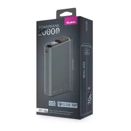 АКБ портативный 20000mAh серый Olmio QS-20 QC 3.0 18W
