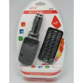 Автомобильный FM модулятор USB/micro SD/AUX/память Activ M-062 черный
