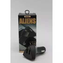 АЗУ 2 USB 2A+1A Remax Aliens