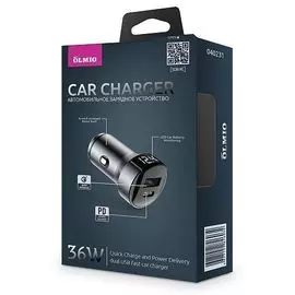АЗУ 2 USB 6A Olmio QC 3.0 Power Delivery 36W LSD