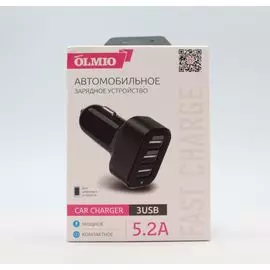 АЗУ 3 USB 2A+2A+1A Olmio
