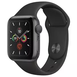 Часы Apple Watch Series 5 40mm алюминий серый космос черный спортивный ремешок GPS