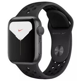 Часы Apple Watch Series 5 40mm алюминий серый космос Nike черный спортивный ремешок GPS