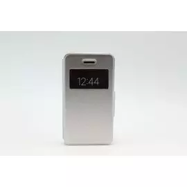 Чехол-книжка универсальный горизонтальный 4,5-4,8" серебристый Rigoroso Window