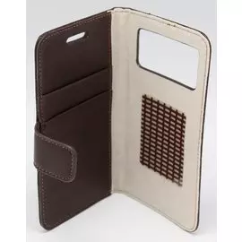 Чехол-книжка универсальный горизонтальный 4,5-5,5" коричневый Gresso Валенсия 3XL
