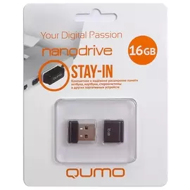 Flash USB 16 GB Qumo Nano black