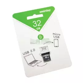 Flash USB 32 Gb SmartBuy OTG Poko black