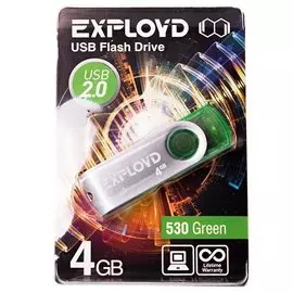 Flash USB 4 Gb Exployd 530 (green)