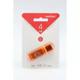 Flash USB 4Gb SmartBuy Glossy series orange