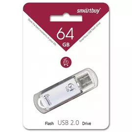 Flash USB 64 Gb SmartBuy V-Cut silver