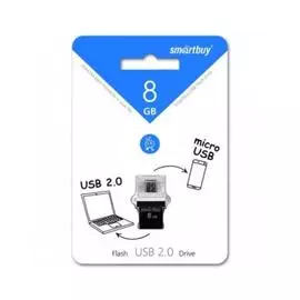 Flash USB 8 Gb SmartBuy OTG Poko black