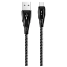 Кабель micro-USB (CA-101) HOCO U56 в металлической оплетке серый