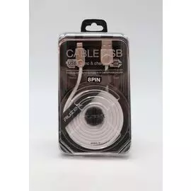 Кабель USB IPhone 5/IPad mini Lightning Auzer в терморезиновой оплетке белый