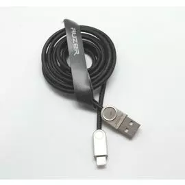 Кабель USB IPhone 5/IPad mini Lightning Auzer в терморезиновой оплетке черный