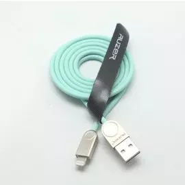 Кабель USB IPhone 5/IPad mini Lightning Auzer в терморезиновой оплетке зеленый