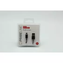 Кабель USB IPhone 5/IPad mini Lightning пружина Prime Line
