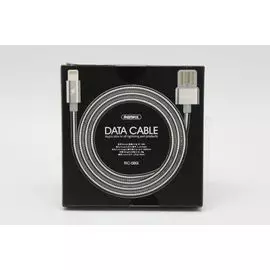 Кабель USB IPhone 5/IPad mini Lightning Remax Serpent RC-080i в металлической оплетке серебристый