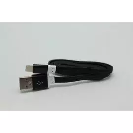 Кабель USB IPhone 5/IPad mini Lightning Walker С330 в тканевой оплетке плоский черный