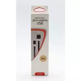 Кабель USB IPhone 5/IPad mini Lightning Walker С330 в тканевой оплетке плоский золотой