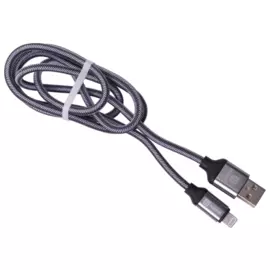 Кабель USB IPhone 5/IPad mini Lightning Walker С510 в металлической оплетке черный