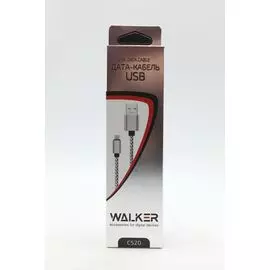 Кабель USB IPhone 5/IPad mini Lightning Walker С520 в полиуретановой оплетке белый