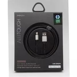 Кабель USB IPhone 5/IPad mini MFI Energea кевлар серебристый