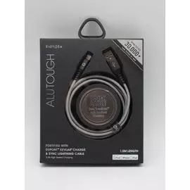 Кабель USB IPhone 5/IPad mini MFI Energea кевлар серый
