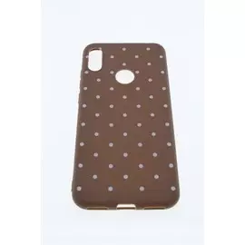 Накладка Huawei Honor 20 коричневая Горошек