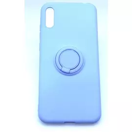 Накладка Huawei Honor 8A/8A Prime/Y6 (2019) голубая Подставка кольцо